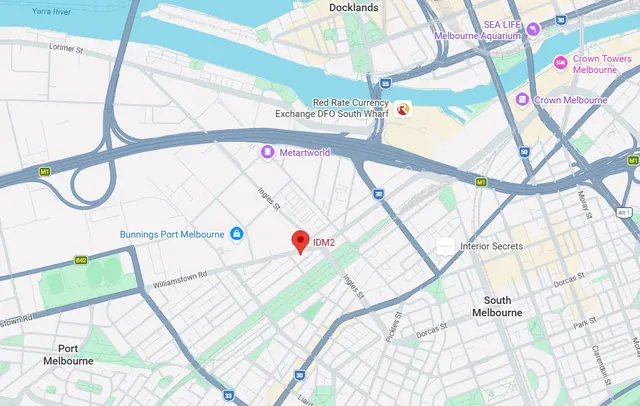 Map showing IDM2 at 546 Williamstown Road, Port Melbourne